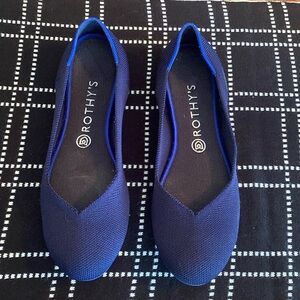 Rothy’s navy blue flats 9.5 gently worn women’s shoes